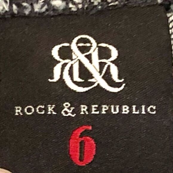 Rock & Republic Berlin Mid Rise Skinny Jeans in Distressed Blue Wash Women’s 6 - Picture 10 of 12